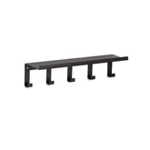 Hectarul - Cuier metalic suspendat 40 cm lungime, negru, Wall rack 5 hooks Zeller